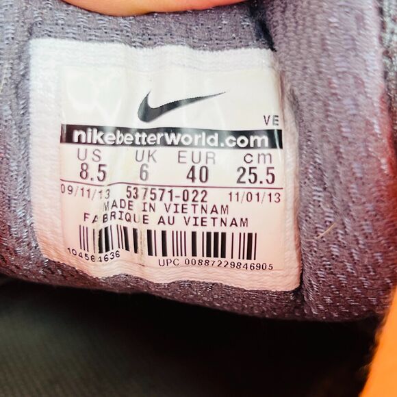 Nike Downshifter 5 Women's Size 8.5 Running Shoes 537571-022 Gray Orange Blue - Picture 7 of 10